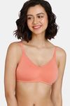 Zivame Beautiful Basics Double Layered Non Wired Full Coverage Backless Bra - Terra Cotta — thumbnail 3